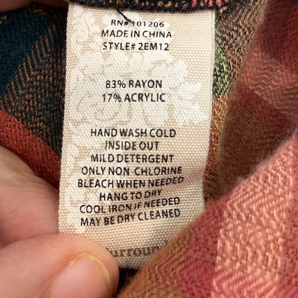 Soft Surroundings Icon Print Mix Tunic Shirt Black Thrush Sz M - Picture 9 of 9